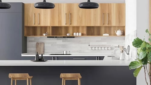 Modern kitchen with elegant kitchen fittings