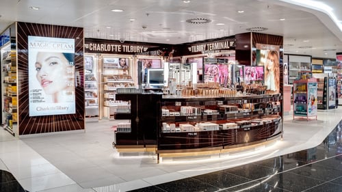 Charlotte Tilbury Beauty and Makeup Counter at Glasgow Airport Terminal
