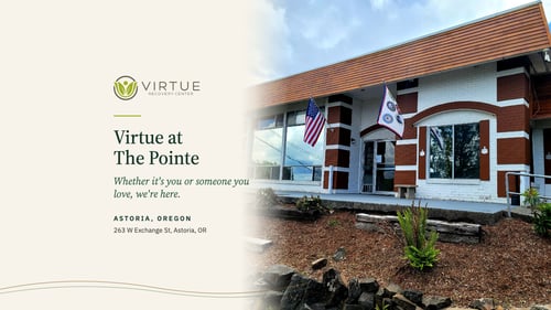 Entrance of Virtue at The Pointe in Astoria, Oregon