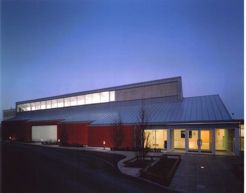 Outside the main entrance at Steyning Leisure Centre