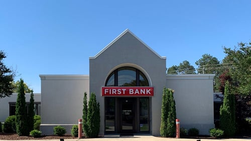 First Bank Pinecrest Plaza branch exterior.