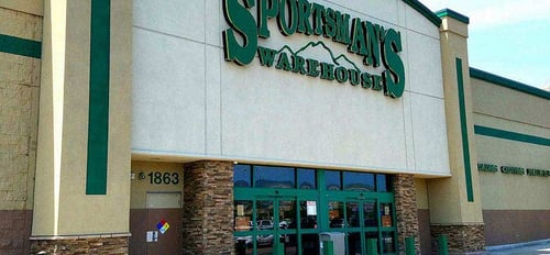The front entrance of Sportsman's Warehouse in Klamath Falls