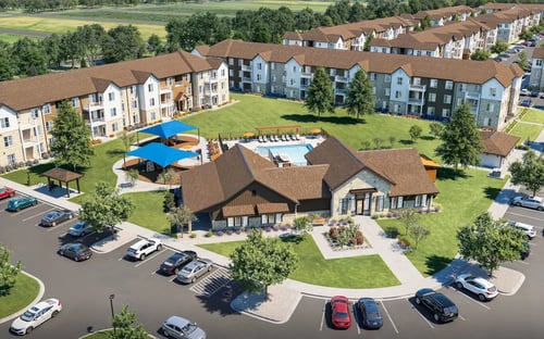 Aerial view of the property at Anson Crossing, Maxwell, Texas