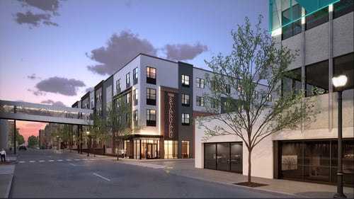 Exterior Building View at The Standard Apartments in Allentown, PA