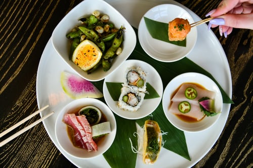 An array of dishes offered by Nobu.