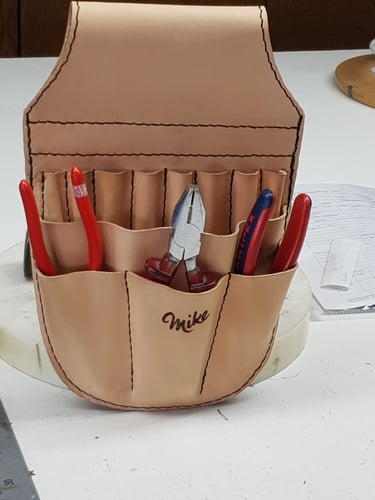 Elekrtikertasche aus Naturleder