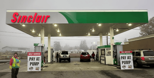 Sinclair Gas Station Fueling Island