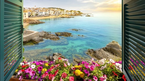 vue de Calella de Palafrugell, Espagne, sur la côte de la Costa Brava