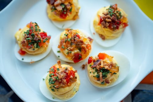 Fresh deviled eggs every day
