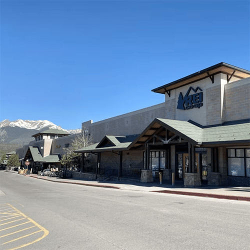 The front of the REI store in Dillon, Colorado