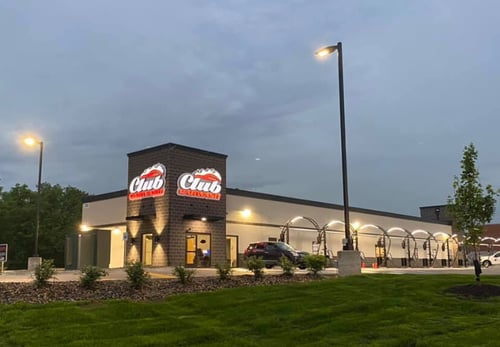 View of Lansing, Kansas Club Car Wash