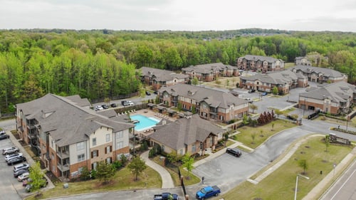 Aerial View at Hall Creek at Arlington Apartments in Arlington, TN