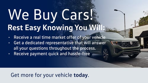 We Buy Cars at King Volkswagen!