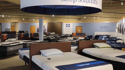 Des Moines Slumberland Furniture mattress section