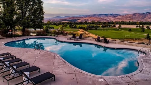 Pool view at Columbia Village in Boise, ID 83716