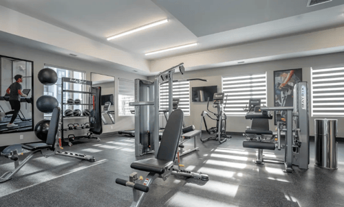 Gym at Vibe Apartments at Arbour Lake in Calgary, AB