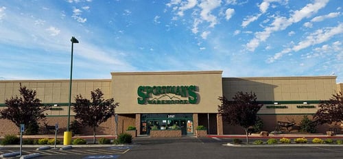 The front entrance of Sportsman's Warehouse in Meridian