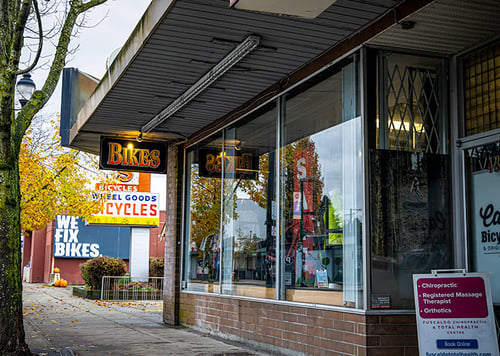 Caps Bicycles New Westminster Store Front