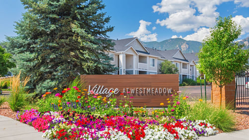 Property exterior at The Village at Westmeadow Apartments in Colorado Springs, CO