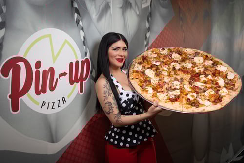 Hand-tossed New York Style Slices at Pin Up Pizza at Planet Hollywood Las Vegas
