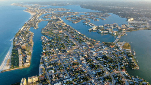 aerial view of Florida neighborhood