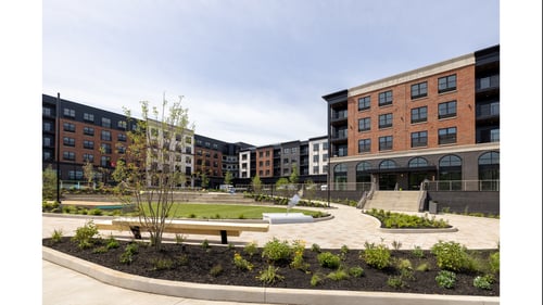Exterior view at The Confluence Apartments in Easton, PA