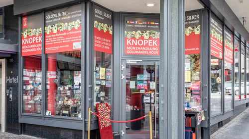 Gold- und Silberankauf Münzen Knopek Ladengeschäft