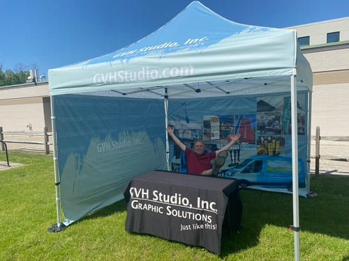 Take your branding on the road, or build it at home. Custom display graphics for exhibits, retail, way-finding, events and decor!