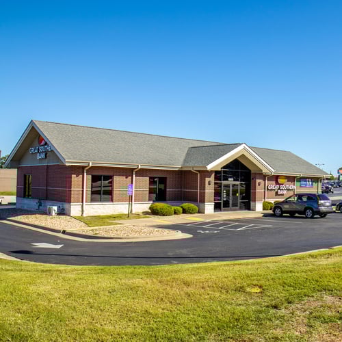 Outside of Great Southern bank building.