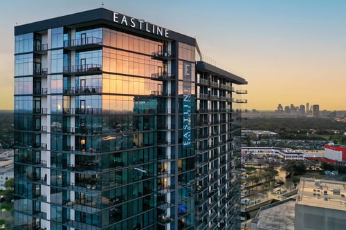 Apartment Building of Eastline Residences in Northeast Dallas, TX