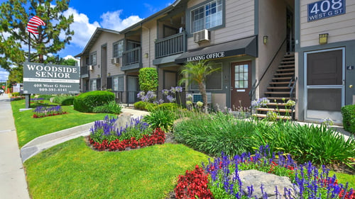 Apartment Complex at Woodside Senior Apartments, Ontario, CA