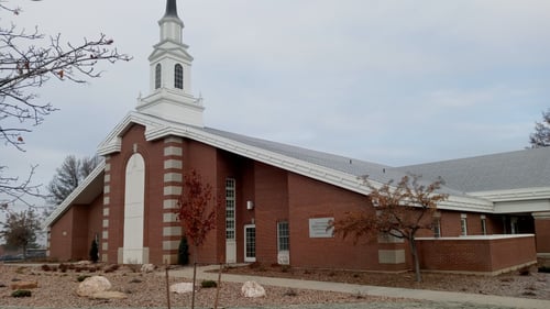 Utah Farr West Meetinghouse of the Church of Jesus Christ of Latter-day Saints.
