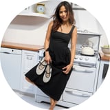 woman wearing black dress