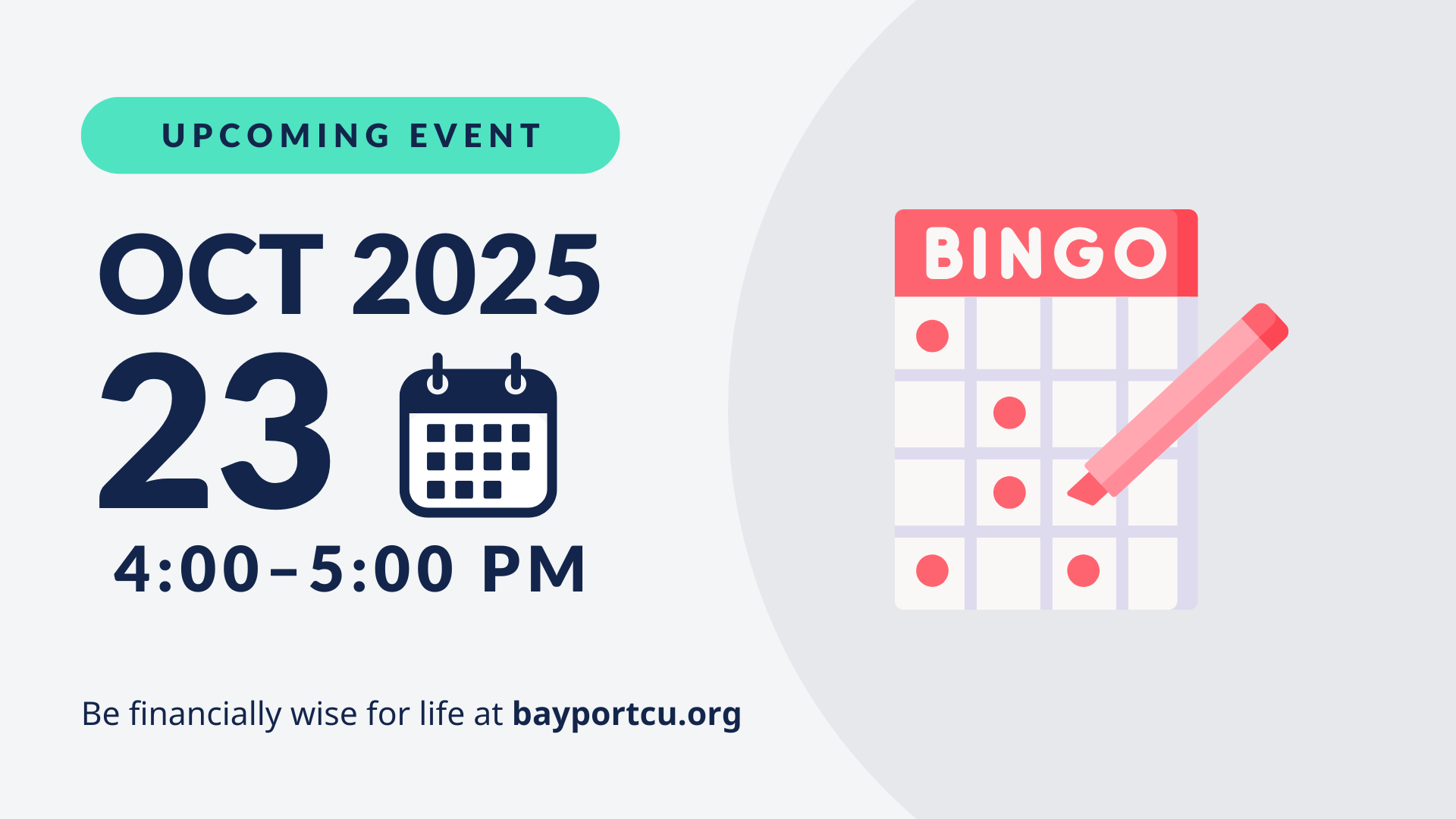 Financial BINGO on October 23, 2025.