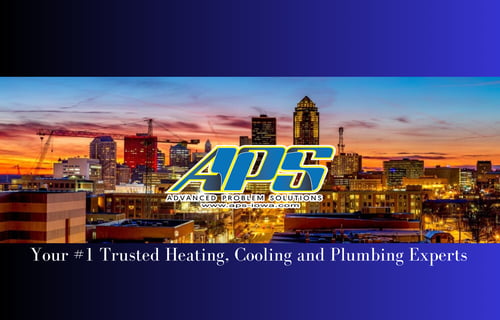 A picture of the Des Moines Skyline and Advanced Problem Solutions #1 HVAC, Heating, Cooling and Plumbing experts