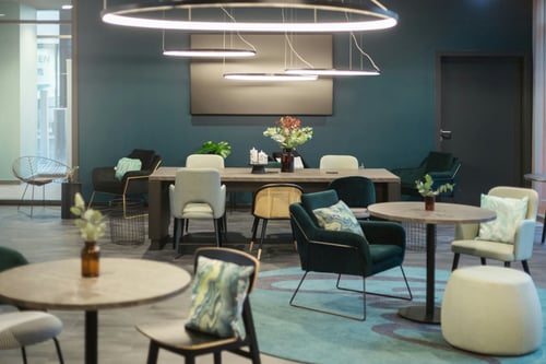 Relax and connect in our lobby.