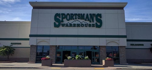 The front entrance of Sportsman's Warehouse in Fairbanks
