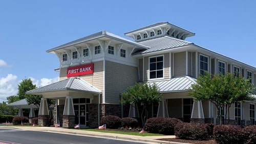 First Bank Shallotte branch exterior.