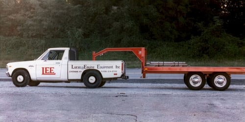 One of the first work trucks of Lucas Equine Equipment.