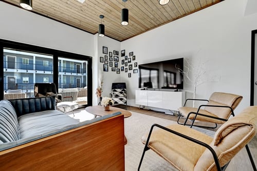 living room at  at Campus Trailhead in San Marcos, TX 78666