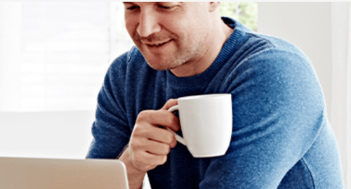 Man looking at laptop