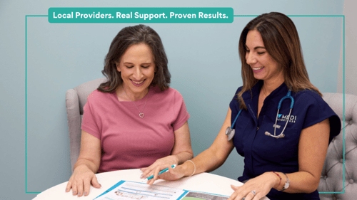 Medi-Weightloss provider reviewing a personalized weight loss plan with a patient during a provider appointment.