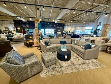 Custom sectional at Slumberland Furniture Champaign.