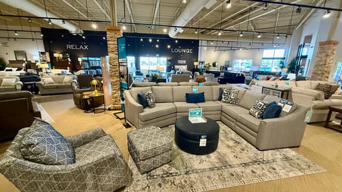 Custom sectional at Slumberland Furniture Champaign.