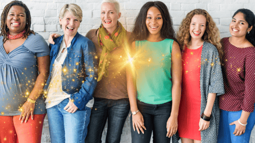 group of women posing for a photo