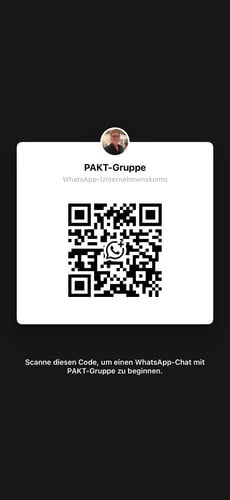 WhatsApp QR Code der PAKT Gruppe für die direkte Kontaktaufnahme