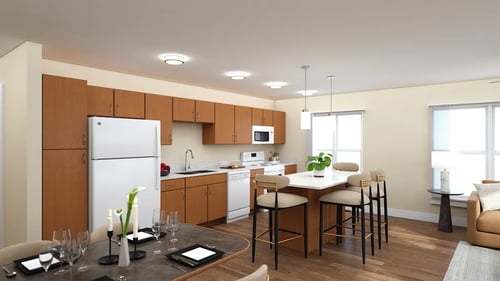 Open space kitchen at Turquoise Trail, Santa Fe, NM, 87508
