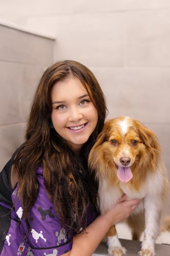 Dashing Dogs Mobile Grooming, led by owner Laura Joiner, is your trusted mobile pet groomer in Lubbock, TX. We bring professional grooming right to your doorstep, offering personalized care to keep your pet clean, comfortable, and looking their best. Our services include complete grooming with baths, haircuts, nail trims, ear cleaning, and more. We also offer brush and bath packages, a la carte treatments, gentle cat grooming, and add-ons like de-shedding, flea treatments, and teeth brushing. At Dashing Dogs, we treat every pet like family, delivering a stress-free, high-quality grooming experience you and your furry companion can rely on.