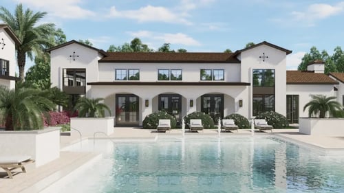 A house with a swimming pool at The Hadley Luxury Apartments, North Port, FL 34287