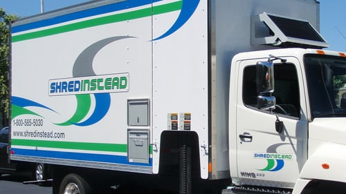 Shred Instead mobile shredding truck
